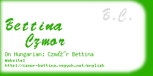 bettina czmor business card